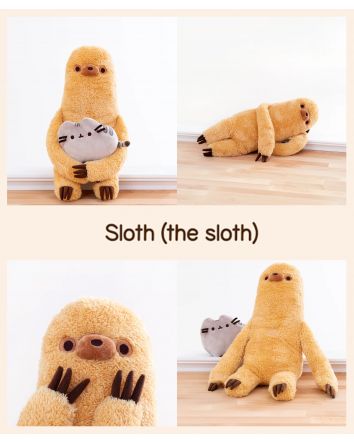 pusheen and sloth plush